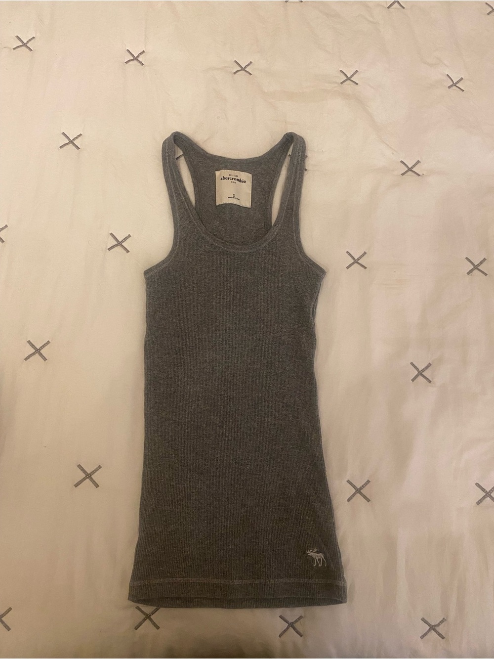 Vintage Abercrombie & Fitch Charcoal Ribbed Racerback Tank